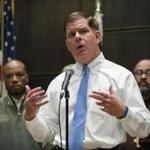 Mayor Martin J. Walsh addressed reporters during a press briefing Friday following a particularly violent Fourth of July holiday.
