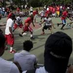 People watched the Save R Streets Summer Classic basketball tournament at Jeep Jones Park in Roxbury on Saturday.