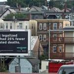The advertisement, which also appeared in East Boston, was from Weedmaps, a California-based company that runs an online marijuana dispensary rating service.