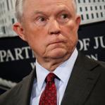 Attorney General Jeff Sessions departed a news conference Thursday.