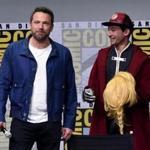 SAN DIEGO, CA - JULY 22: Actors Ben Affleck (L) and Ezra Miller attend the Warner Bros. Pictures 