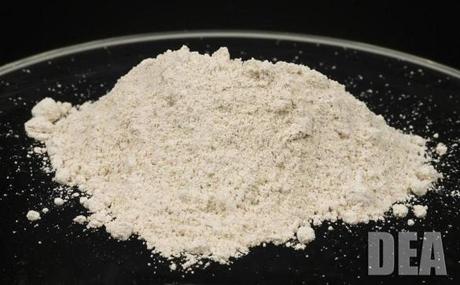 Powdered heroin is pictured in this undated handout photo courtesy of the United States Drug Enforcement Administration. U.S. Attorney General Eric Holder said his agency was stepping up efforts to stem sharp increases in deadly heroin overdoses, trafficking in the drug and abuse of prescription narcotics at the root of what he called an 