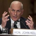 (FILES) This file photo taken on June 06, 2017 shows US Secretary of Homeland Security John Kelly testifying during a Senate Homeland Security and Governmental Affairs Committee hearing on Capitol Hill in Washington, DC. US President Donald Trump on July 28, 2017 ousted his beleaguered chief of staff Reince Priebus, replacing him with retired Marine Corps general and current Homeland Security Secretary John Kelly. / AFP PHOTO / SAUL LOEBSAUL LOEB/AFP/Getty Images