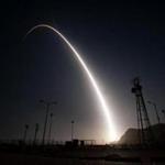 An unarmed Minuteman III intercontinental ballistic missile launched during an operational test from Vandenberg Air Force Base, California in April.