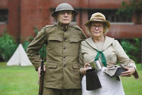 Reenactors Stephen and Jeanne Keith posed for a portrait during the World War I Living History Weekend.
