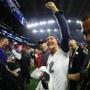 HOUSTON, TX - FEBRUARY 05: Galynn Brady, mother of Tom Brady #12 of the New England Patriots, celebrates after defeating the Atlanta Falcons during Super Bowl 51 at NRG Stadium on February 5, 2017 in Houston, Texas. The Patriots defeated the Falcons 34-28. (Photo by Al Bello/Getty Images)