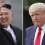 FILE - This combination of photos show North Korean leader Kim Jong Un on April 15, 2017, in Pyongyang, North Korea, left, and U.S. President Donald Trump in Washington on April 29, 2017. A dictator stands on the verge of possessing nuclear missiles that threaten U.S. shores. A worried world ponders airstrikes and sanctions. (AP Photo/Wong Maye-E, Pablo Martinez Monsivais, Files)