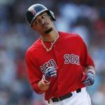 Boston, MA -- 7/16/2017 - Red Sox Mookie Betts reacts after grounding out to second to end the game against the Yankees during the ninth inning of the first game of a double header at Fenway Park. (Jessica Rinaldi/Globe Staff) Topic: RedSox-Yankees Reporter: 