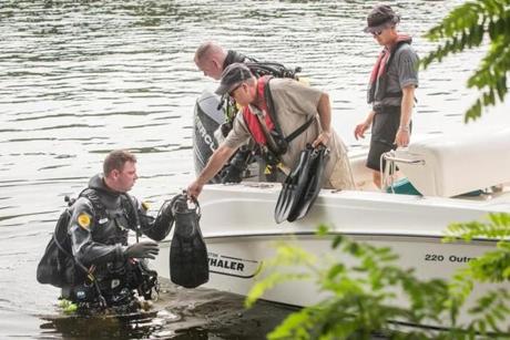 First responders searched for the body of a teen girl killed in a jet ski accident on the Merrimack River off the Wotton Street boat ramp in Chelmsford on Monday.

