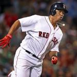 Boston, MA: August 16, 2017: 20 year old Red Sox rookie phenom Rafael Devers hustles as he legs out a double. The Boston Red Sox hosted the St. Louis Cardinals in a regular season inter league MLB baseball game at Fenway Park. (Jim Davis/Globe Staff). Boston, MA: August 16, 2017: The Boston Red Sox hosted the St. Louis Cardinals in a regular season inter league MLB baseball game at Fenway Park. (Jim Davis/Globe Staff). 