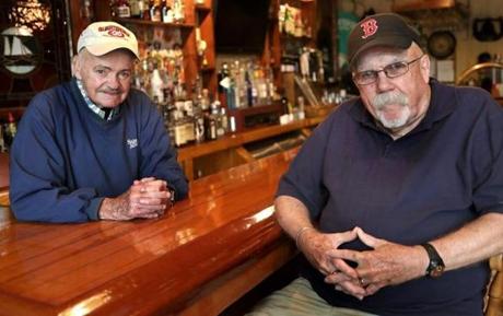 Eddie Doyle, the model for Sam Malone of ?Cheers? fame (right) and Tommy Leonard, who worked the bar at the Eliot Lounge. 

