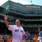 8Boston, MA - 8/20/2017 - Former Boston Red Sox and current NESN Broadcaster Jerry Remy honored during a pre-game Ceremony. The Boston Red Sox host the New York Yankees in the third of a three game series at Fenway Park. - (Barry Chin/Globe Staff), Section: Sports, Reporter: Peter Abraham, Topic: 21Red Sox-Yankees, LOID: 8.3.3472797547.