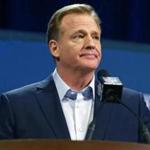 Houston, TX 2-1-17: NFL Commissioner Roger Goodell held his annual Super Bowl press conference this afternoon in the Bush Ballroom at the Media Center in downtown Houston. (Globe Staff Photo/Jim Davis) reporter: various topic: Super Bowl