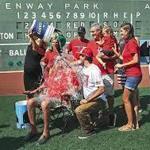 Pete Frates took the Ice Bucket Challenge at Fenway Park.
