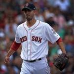8Boston, MA - 8/20/2017 - (4th inning) Boston Red Sox starting pitcher Rick Porcello reacts after striking out New York Yankees first baseman Tyler Austin for the 3rd out in the top of the fourth inning. The Boston Red Sox host the New York Yankees in the third of a three game series at Fenway Park. - (Barry Chin/Globe Staff), Section: Sports, Reporter: Peter Abraham, Topic: 21Red Sox-Yankees, LOID: 8.3.3472797547.