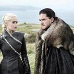 Daenerys Targaryen (Emilia Clarke) and Jon Snow (Kit Harington) in a scene from ?Game of Thrones.?