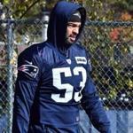 Linebackers Kyle Van Noy 53 arrives at practice the day after departure of Jamie Collins #91. Josh Reynolds for The Boston Globe (Sports, Scarnecchia)