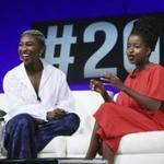 US Youth Poet Laureate Amanda Gorman (right) had a conversation with actress and singer-songwriter Cynthia Erivo during the Social Good Summit on Sunday.