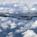 A US Air Force B-1B bomber dropped a bomb Monday during a drill over the Korean peninsula. 