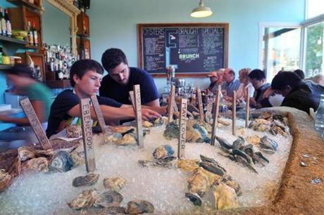 Oysters are king at Eventide Oyster Co. in Portland, ME.
