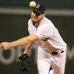 Boston Ma 9/9/17 Red Sox starting pitcher Chris Sale delivers a pitch against the Tampa Bay Rays during first inning action at Fenway Park (Matthew J. Lee/Globe staff) topic: reporter: