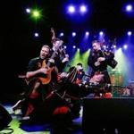 The nine-piece Scottish band Red Hot Chilli Pipers bring their ?bagrock? sound to the Cabot in Beverly. 