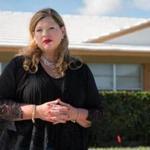 Samantha Herring stands in front of a halfway house in Delray Beach where her cousin, Peter San Angelo, 28, was living prior to his death from an opioid drug overdose in October 2016.