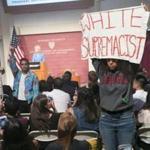 Students protested US Secretary of Education Betsy DeVos during the latter?s visit to the Kennedy School of Government at Harvard. Devos was attending a conference on school choice.