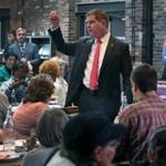 Mayor Martin J. Walsh spoke at a luncheon in South Boston.