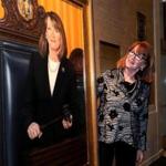 Boston, MA - 11/02/2017 - Unveiling of former Senate President Therese Murray's official Senate portrait at the Great Hall State House. - (Barry Chin/Globe Staff), Section: Metro, Reporter: Jim O'Sullivan, Topic: 03murray, LOID: 8.3.4215858084.