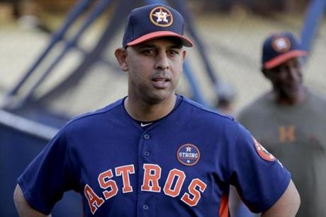 Former Houston Astros bench coach and new Red Sox manager Alex Cora. 
