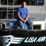 Jim Ford aboard his boat, the Lisa Anne III, in Newburyport. 