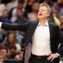 DENVER, CO - NOVEMBER 04: Head coach Steve Kerr of the Golden State Warriors shouts instructions to his team as they play the Denver Nugget at the Pepsi Center on November 4, 2017 in Denver, Colorado. NOTE TO USER: User expressly acknowledges and agrees that, by downloading and or using this photograph, User is consenting to the terms and conditions of the Getty Images License Agreement. (Photo by Matthew Stockman/Getty Images)