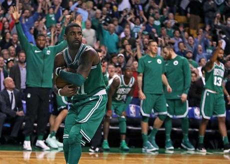 Kyrie Irving and the Celtics defeated the Warriors, 92-88. on Thursday. 
