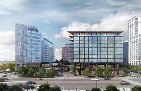 18massport - The Hyatt Place will soon be built in Boston on Parcel K. It will combine residential living and a hotel. 


