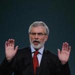 Sinn Fein President Gerry Adams spoke Saturday during the party?s annual conference. Adams, long the face of the Irish Republican movement, says he?ll be stepping back from politics.
