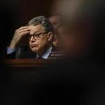 FILE - In this May 3, 2017, file photo, Senate Judiciary Committee member Sen. Al Franken listens on Capitol Hill in Washington, as FBI Director James Comey testified before the committee on oversight of the FBI. Franken has spent much of his nine years as senator trying to shed his funnyman image and digging into issues. That rising trajectory has been interrupted by allegations that he forcibly kissed one woman and squeezed another?s buttocks without their permission. (AP Photo/Carolyn Kaster, File)