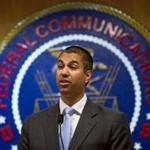 FILE -- Ajit Pai, chairman of the Federal Communications Commission, at the federal agency's headquarters in Washington, June 23, 2017. The FCC announced on Nov. 21 that it planned to dismantle landmark regulations that ensure equal access to the internet, clearing the way for companies to charge more and block access to some websites. (Eric Thayer/The New York Times)