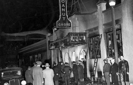 The Cocoanut Grove nightclub  fire Nov. 28, 1942.
