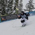 Troy Murphy competed at the 2017 World Cup moguls event at Deer Valley, Utah