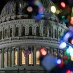 The 2017 Capitol Christmas Tree is lit on the West Lawn of the U.S. Capitol, Wednesday, Dec. 6, 2017, in Washington. The Capitol Christmas Tree has been a tradition since 1964, and this year's tree was chosen from Kootenai National Forest in Montana. (AP Photo/Andrew Harnik)