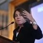 Boston, MA - 9/20/2017 - State Attorney General Maura Healey (cq) addresses the crowd. The Massachusetts Organization for Addiction Recovery (MOAR) holds its 27th Annual Recovery Day Celebration at Faneuil Hall (cq) and Quincy Market Place (cq) (Artists in Recovery exhibit). Photo by Pat Greenhouse/Globe Staff Topic: 21recovery Reporter: XXX