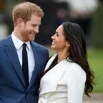 Britain's Prince Harry, left, and Meghan Markle