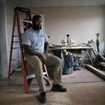 Cambridge, MA - 12/05/17 - Local homeowners helped their contractor, Nortoh Alexander, rebuild his mother's house in Dominica, which was destroyed by Hurricane Maria. Alexander is project manager for Cambridge-based Charlie Allen Renovations and grew up on the island. He needed financial help to travel to Dominica and to begin rebuilding his mother's house. Charlie Allen Renovations launched a GoFundMe campaign on the contractor's behalf, which quickly exceeded its goal of $10,000. Almost all of the money was contributed by area homeowners whose homes Nortoh has remodeled. (Lane Turner/Globe Staff) Reporter: (Cristela Guerra) Topic: (06maria)