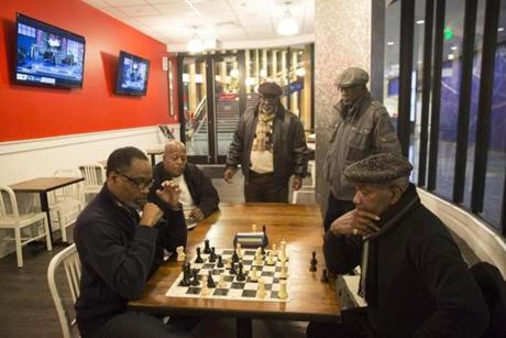 Jacob Brown, 49 (left), played chess with 