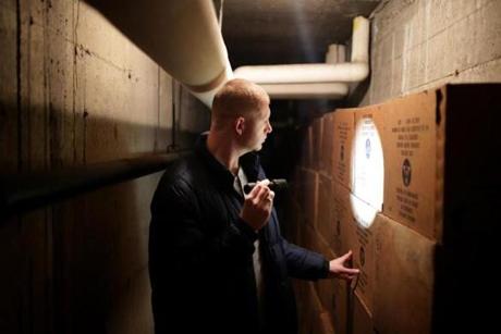 Sean Colby is an amateur historian on Civil Defense fallout shelters. He got a look at Civil Defense crackers that have been stored since the 1960s at Up Academy in South Boston.
