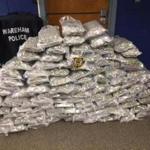 The 112 pounds of marijuana seized Wednesday by Wareham police.