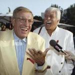 Jerry Van Dyke (left) and his brother, Dick, laughed during a party in Los Angeles.