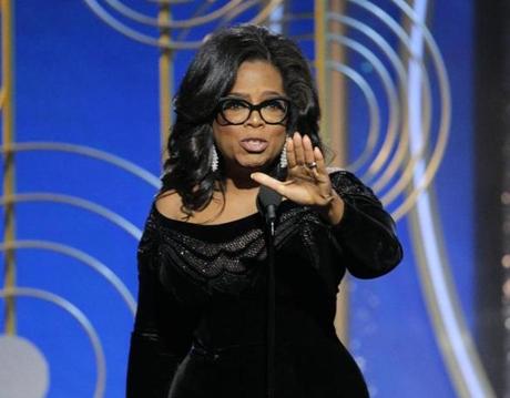 The emotion in Oprah Winfrey?s speech was reminiscent of last year?s speech by Meryl Streep.
