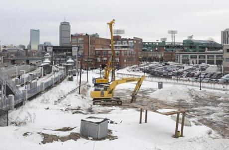 Work has started on the Fenway Center project in Boston?s Fenway neighborhood, which will contain 312 apartments when completed.

